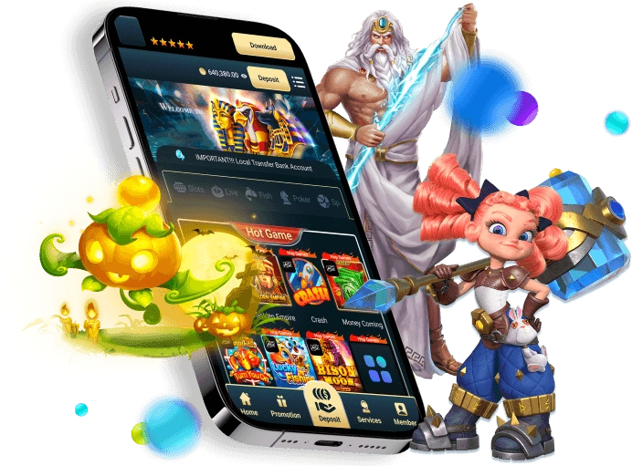 Biểu tượng nổ hũ và các máy slot game đầy màu sắc tại five88 chính thức
